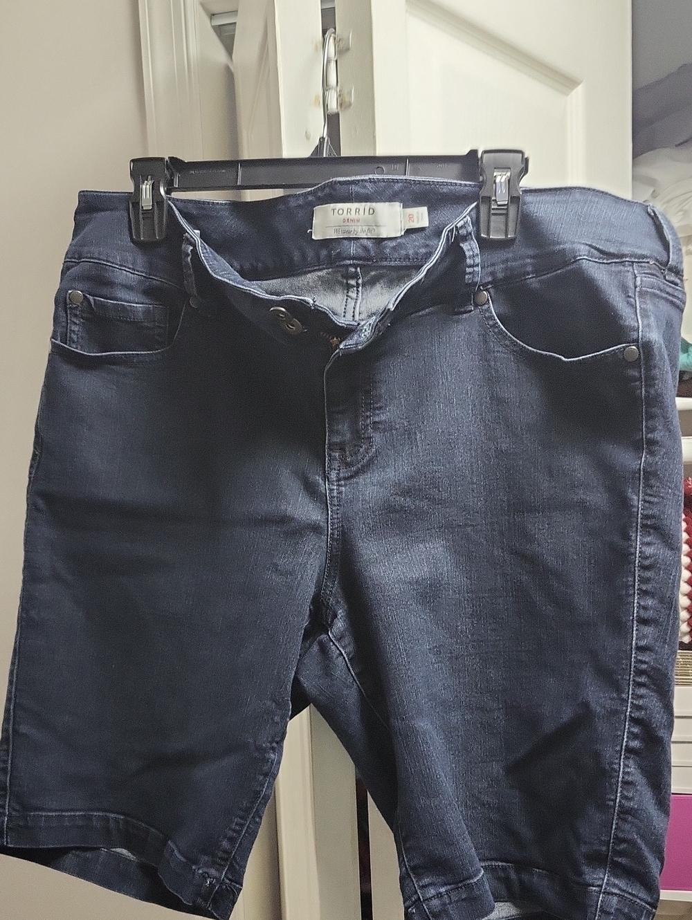 torrid Dark Indigo Stretch Denim Bermuda Shorts